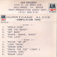 Hurricane Alice : Compilation Tape. Album Cover