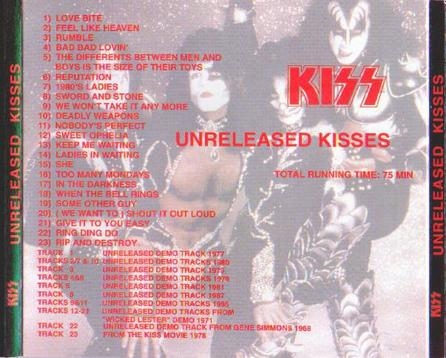 Kiss : Unreleased Kisses. Album Cover